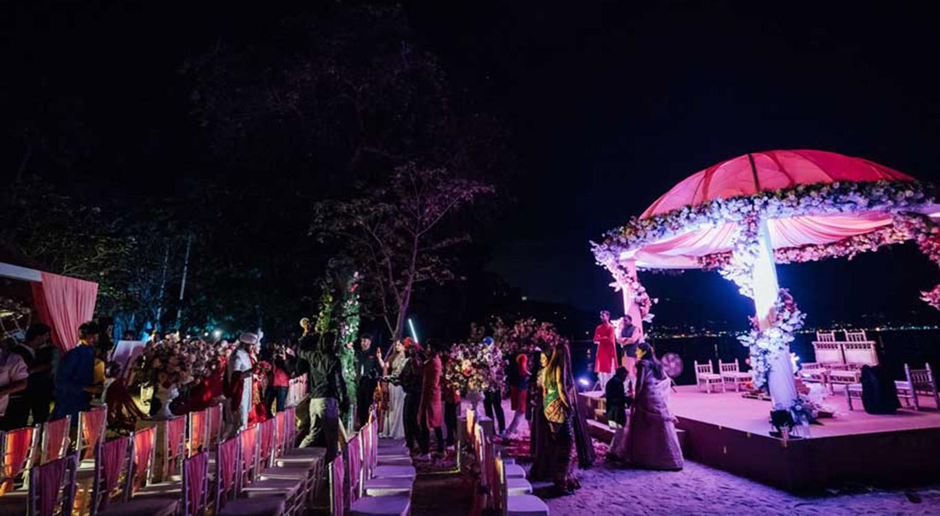 Beach wedding after party at Thavorn Beach