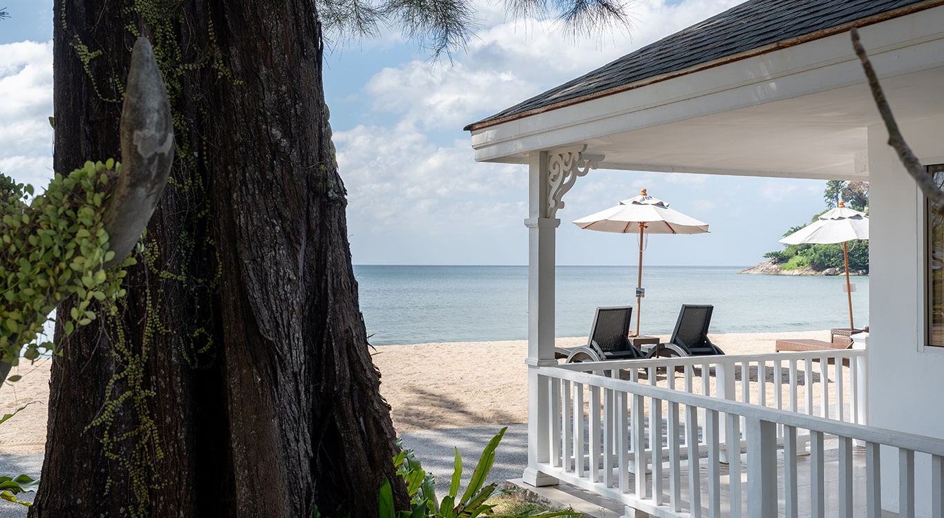 Our luxury beachfront rooms are a few steps from the sand in Kamala Beach, Phuket.
