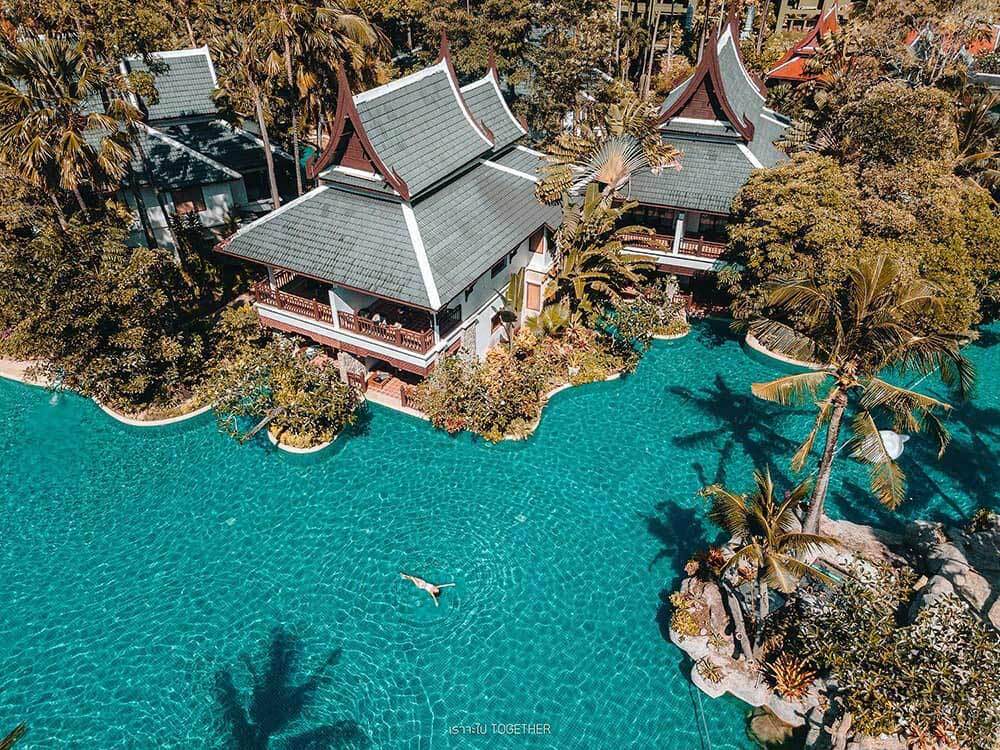 Kamala Beach hotel with a lagoon swimming pool